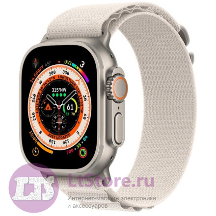 Часы Apple Watch Ultra GPS+Cellular 49 мм Titanium Case Starlight Alpine
