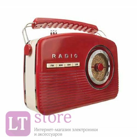 Переносной ретро радиоприемник Camry CR1130 (Польша) Цвет красный