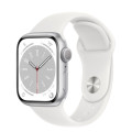 Часы Apple Watch Series 8 GPS 41mm (M/L) Silver Aluminum Case with White Sport Band