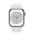 Часы Apple Watch Series 8 GPS 41mm (M/L) Silver Aluminum Case with White Sport Band