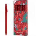 Ручки гелевые черные Xiaomi ALPHA Letter 0.5mm For Christmas (4 шт)  (Красный)