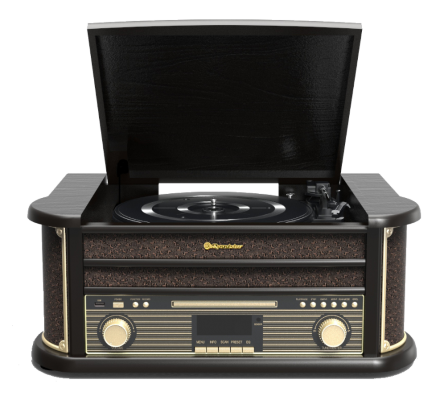 Проигрыватель виниловых дисков Roadstar HIF-1898D+BT Black Wood DAB